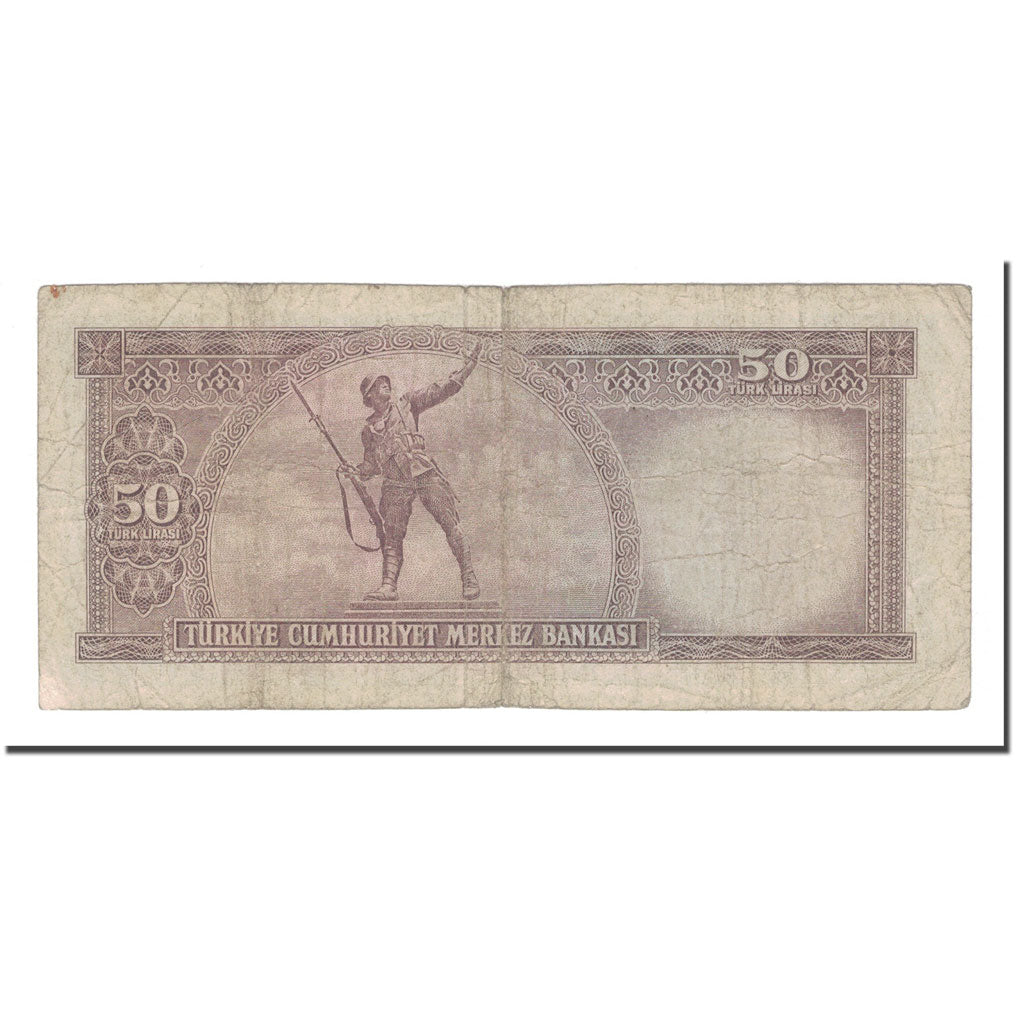 Banknote, Turkey, 50 Lira, 1930, 1930-06-11, KM:162a, VF(20-25)