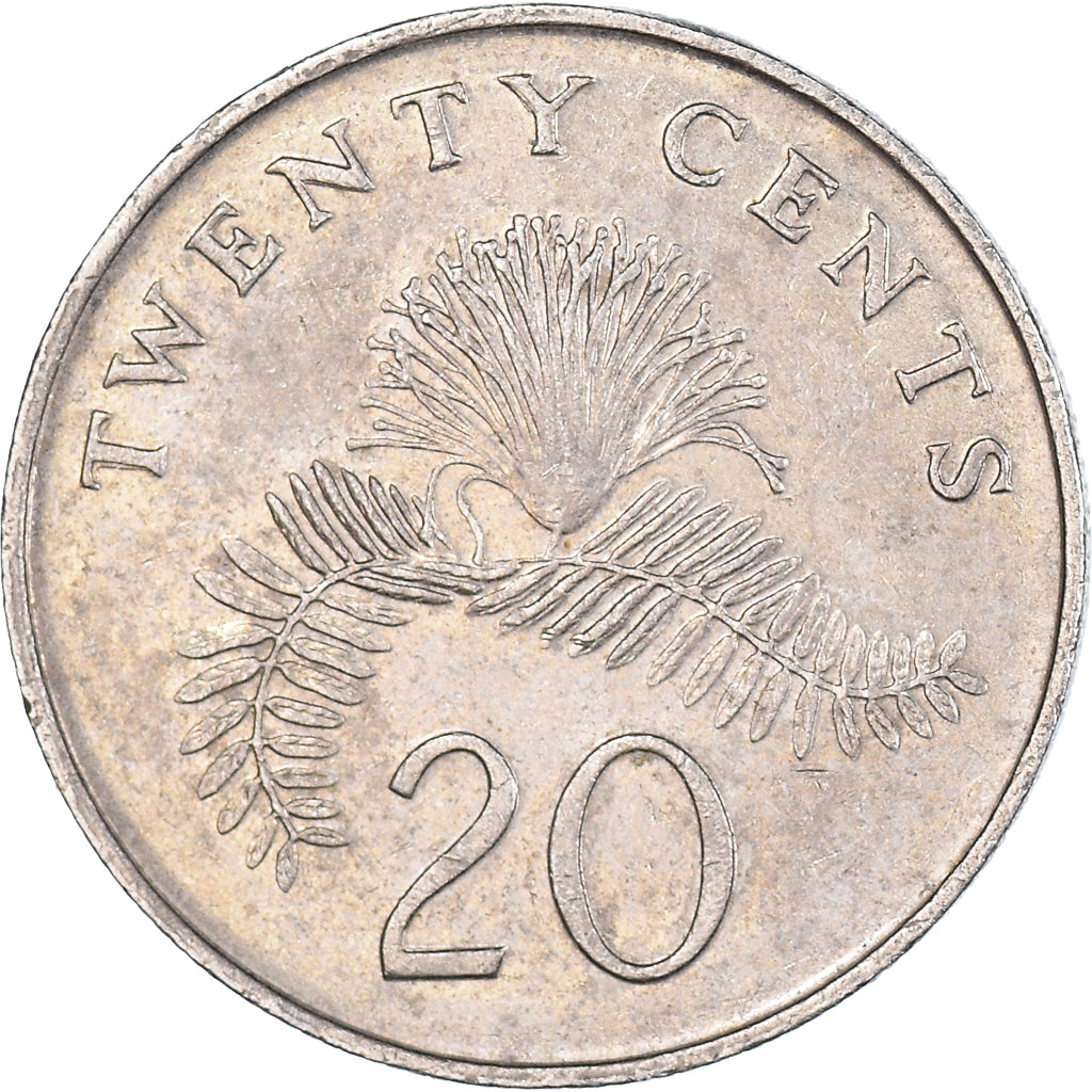 Coin, Singapore, 20 Cents, 2009