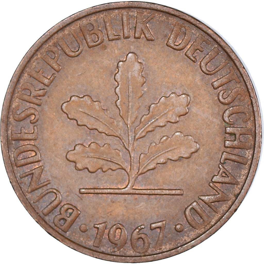 Coin, GERMANY - FEDERAL REPUBLIC, 2 Pfennig, 1967