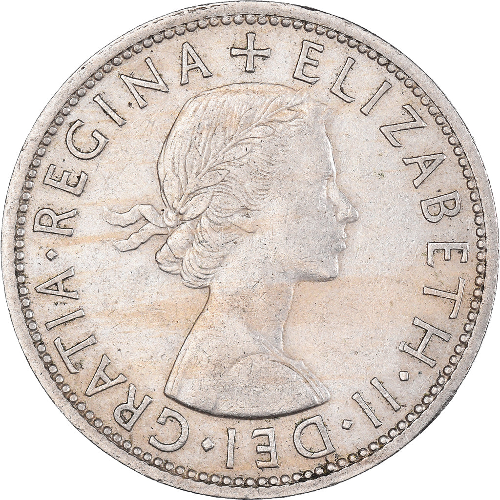 Moneda, Gran Bretaña, 1/2 Crown, 1958