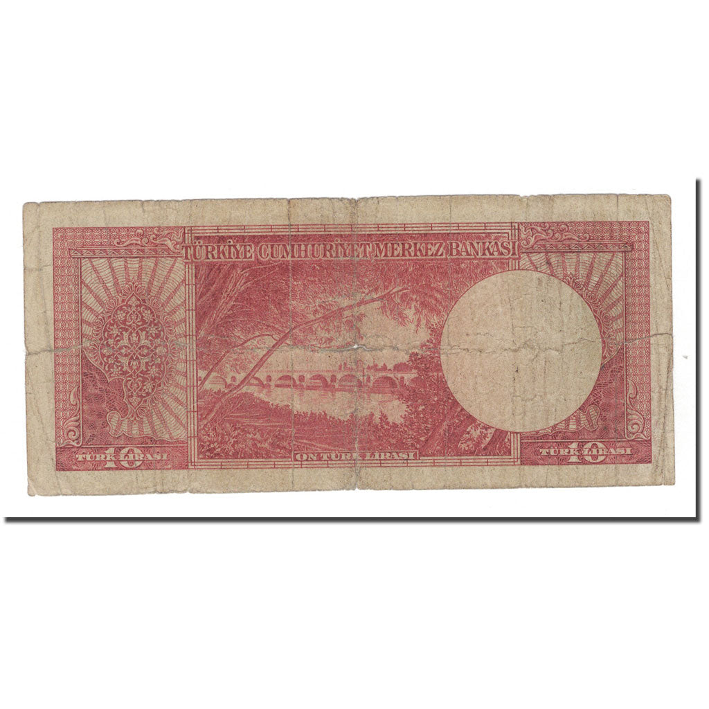 Billet, Turquie, 10 Lira, 1930, 1930-06-11, KM:157a, B+