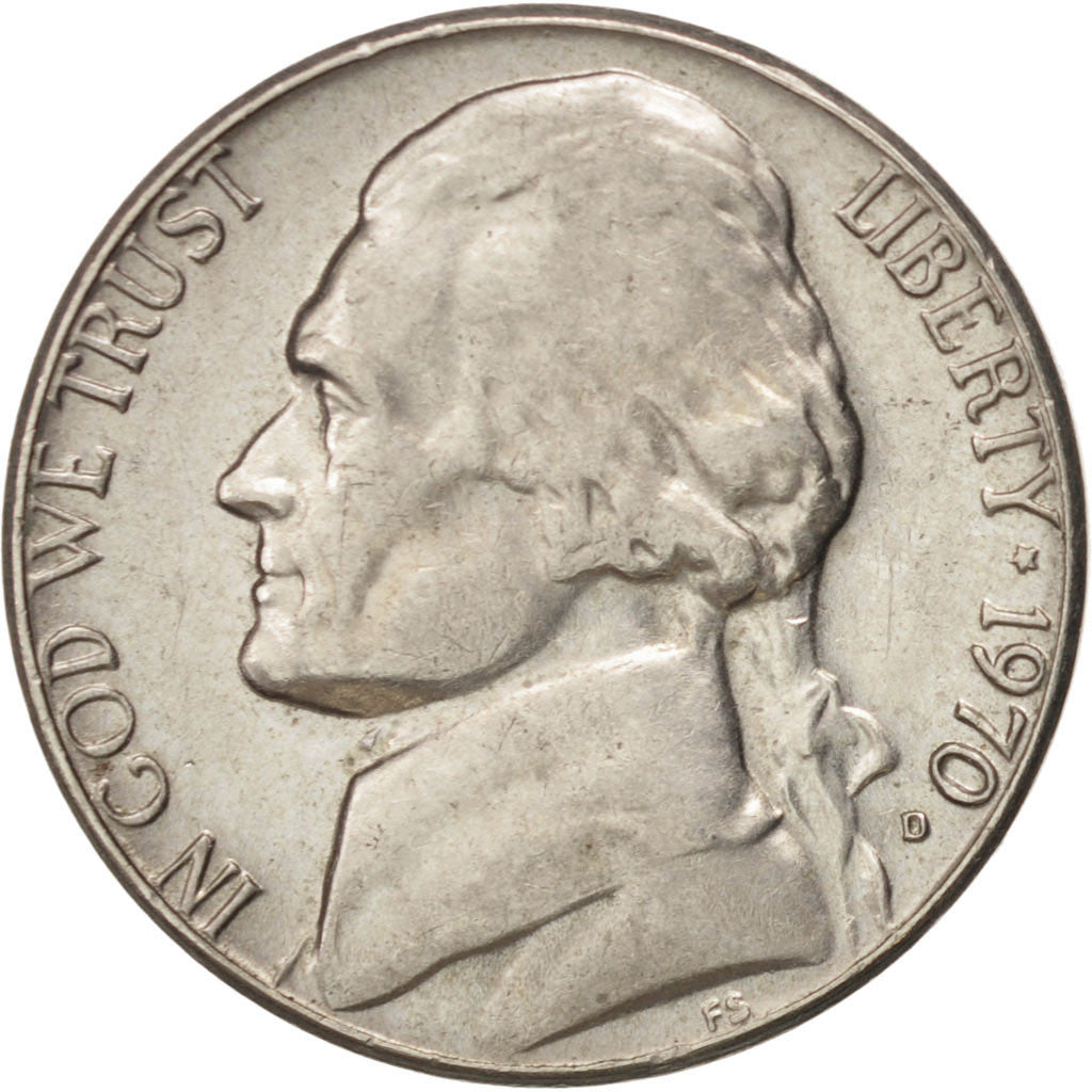 Monnaie, États-Unis, Jefferson Nickel, 5 Cents, 1970, U.S. Mint, Denver, SUP+