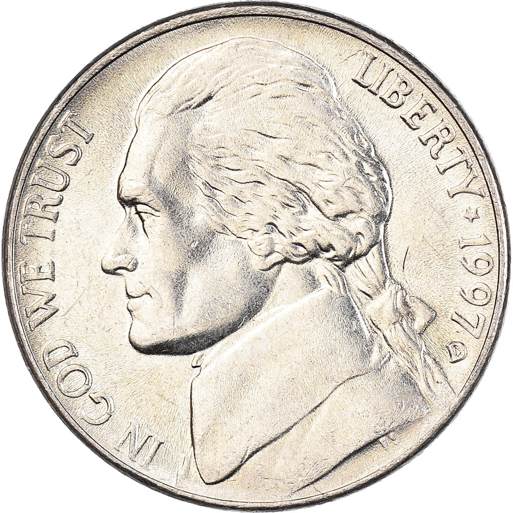 Münze, Vereinigte Staaten, 5 Cents, 1997