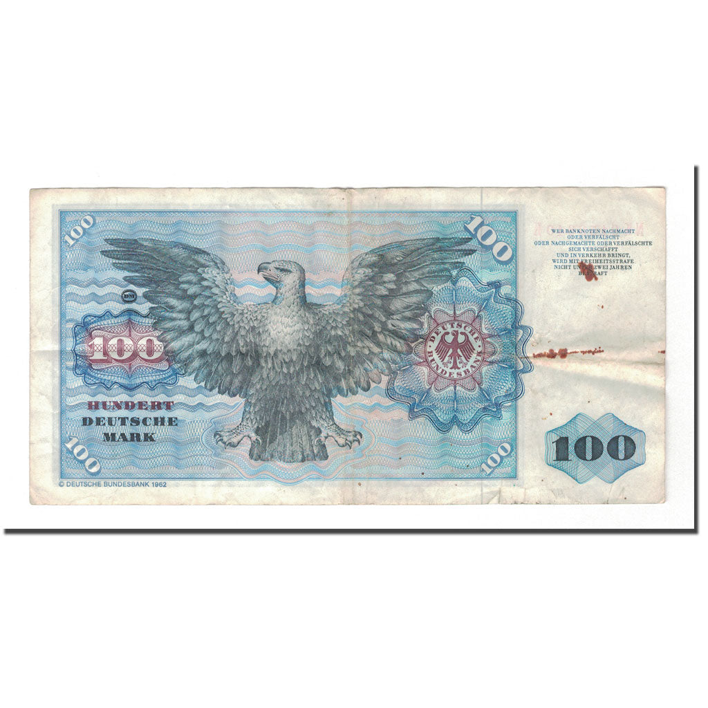 Billet, République fédérale allemande, 100 Deutsche Mark, 1980, 1980-01-02