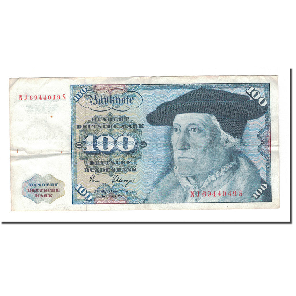 Banknote, GERMANY - FEDERAL REPUBLIC, 100 Deutsche Mark, 1980, 1980-01-02