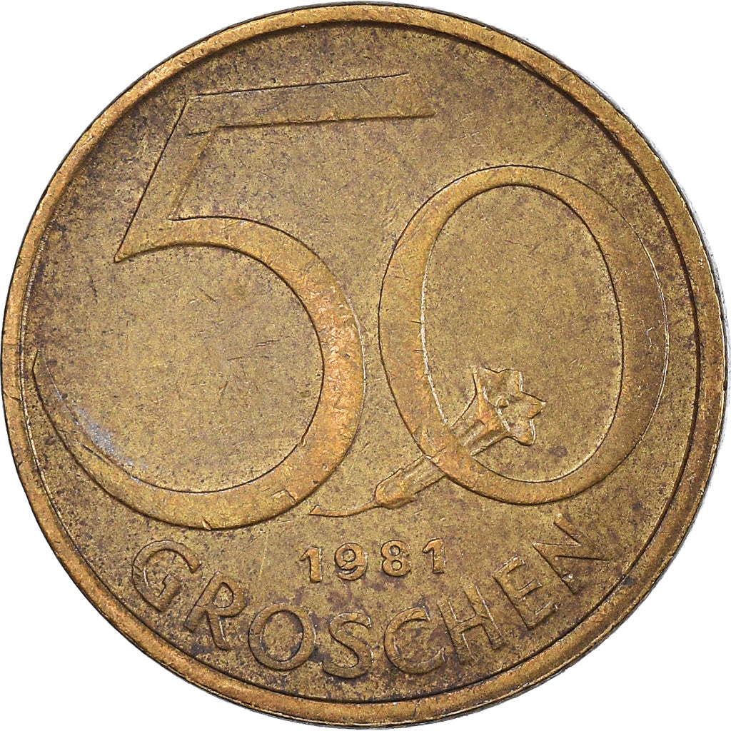Coin, Austria, 50 Groschen, 1981