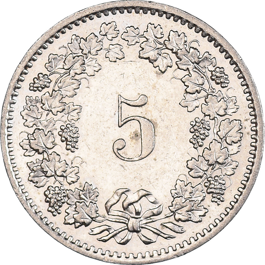 Münze, Schweiz, 5 Rappen, 1977