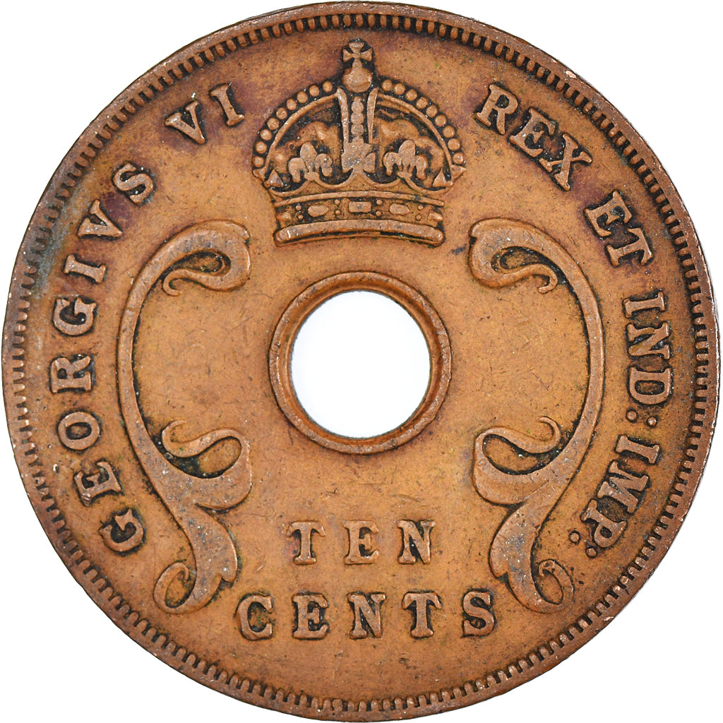 Moneta, AFRYKA WSCHODNIA, 10 Cents, 1942