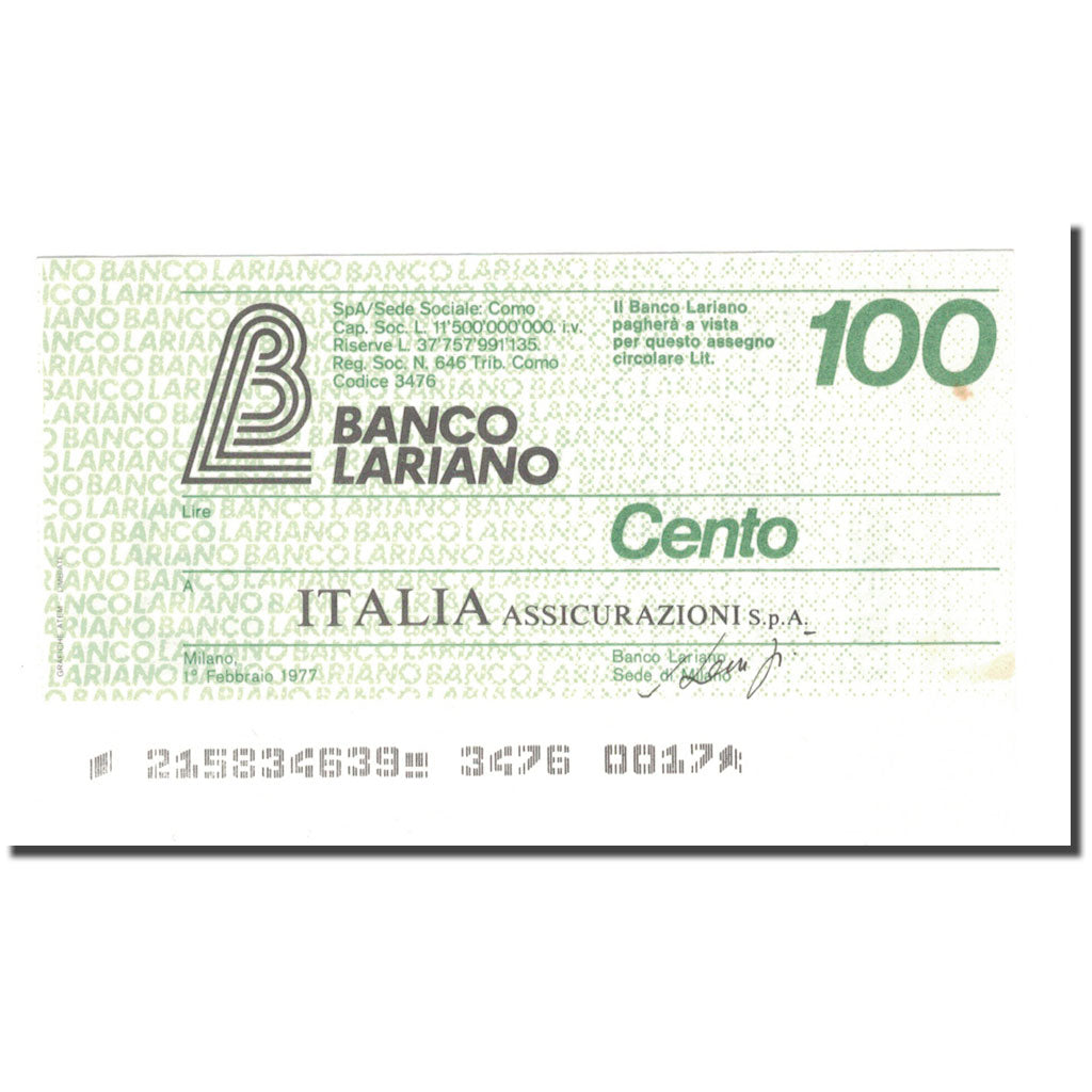 Banknote, Italy, 100 Lire, 1977, 1977-02-01, UNC(60-62)
