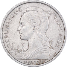 Munten, Réunion, 5 Francs, 1955