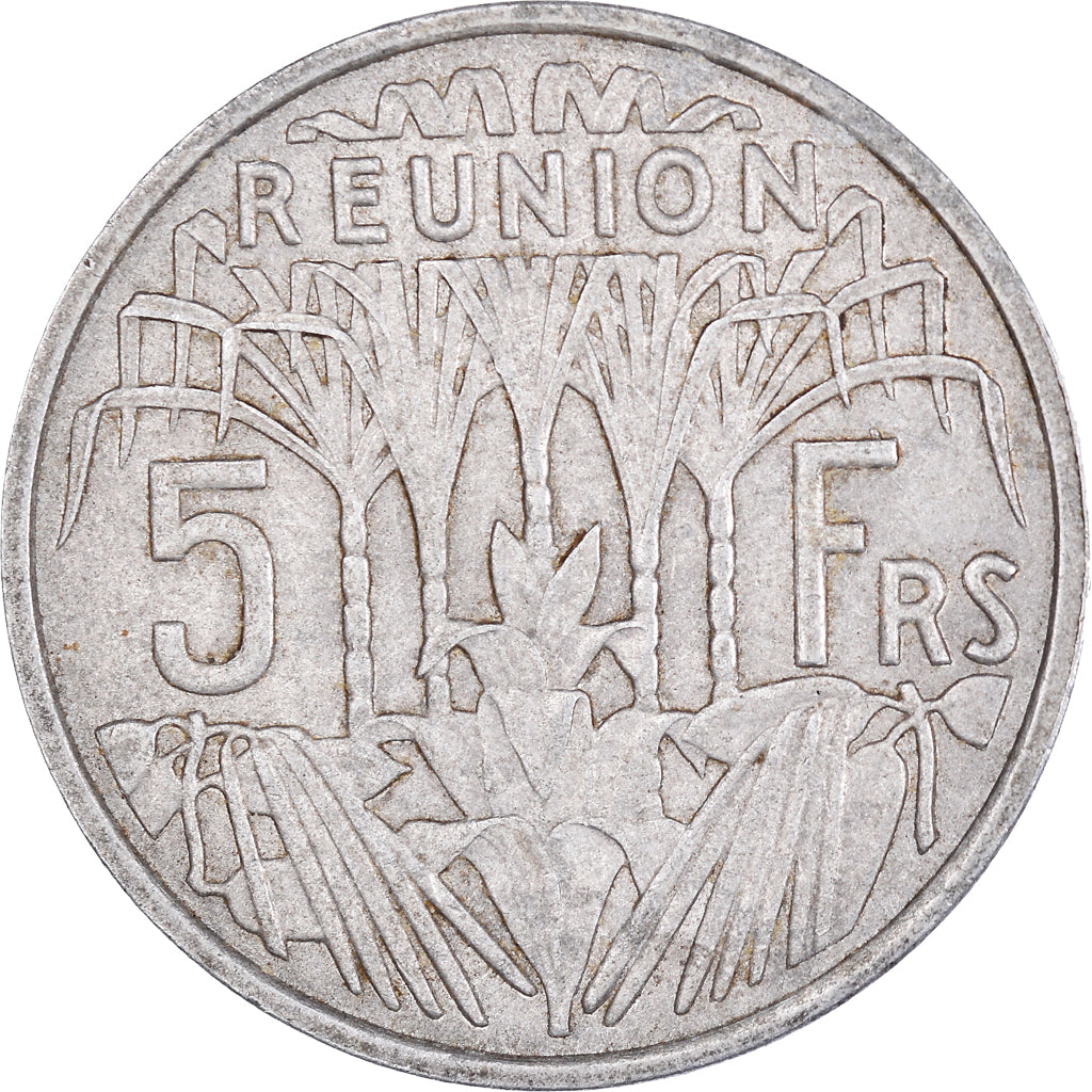 Munten, Réunion, 5 Francs, 1955