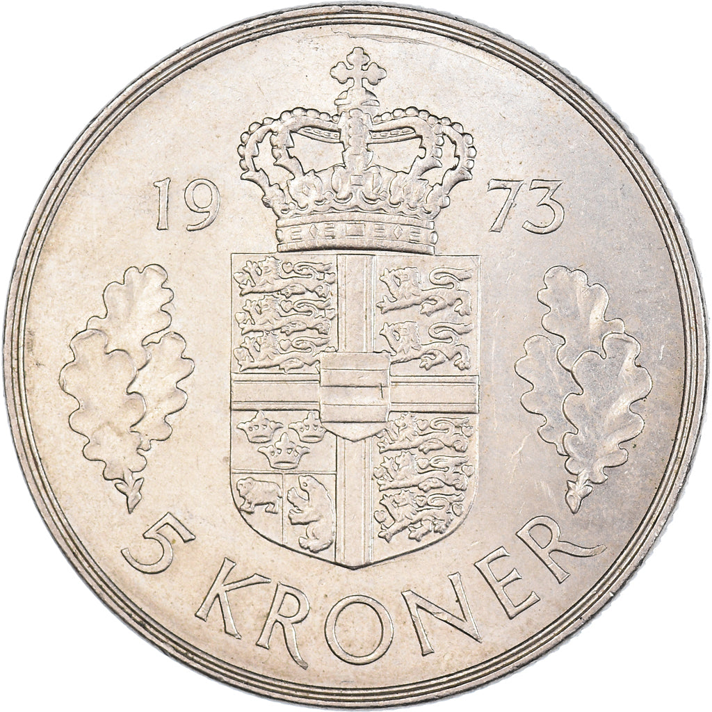 Coin, Denmark, 5 Kroner, 1973
