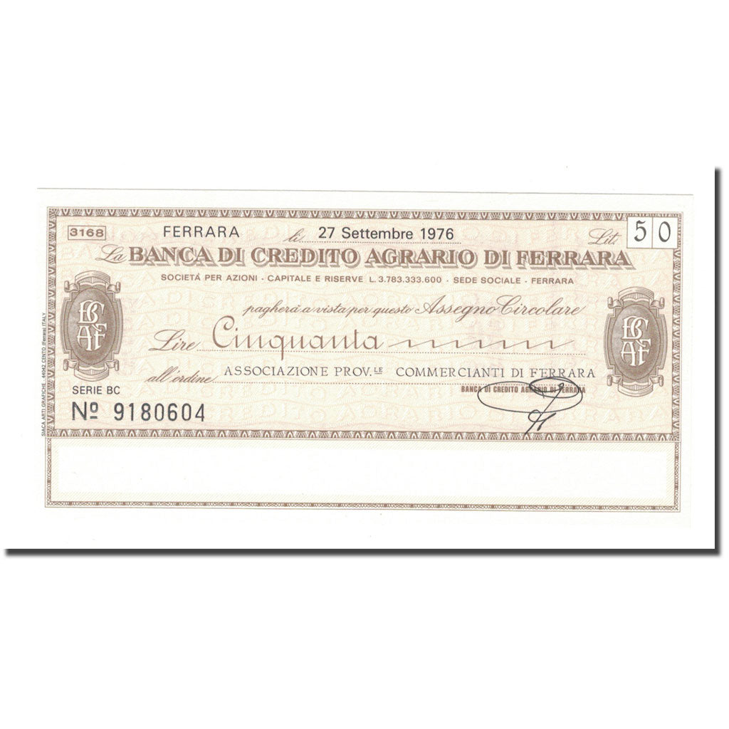Banknote, Italy, 50 Lire, 1976, 1976-09-27, UNC(65-70)