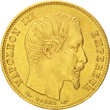 FRANCE, Napoléon III, 5 Francs, 1854, Paris, KM #783, AU(55-58), Gold, 14.4, G..