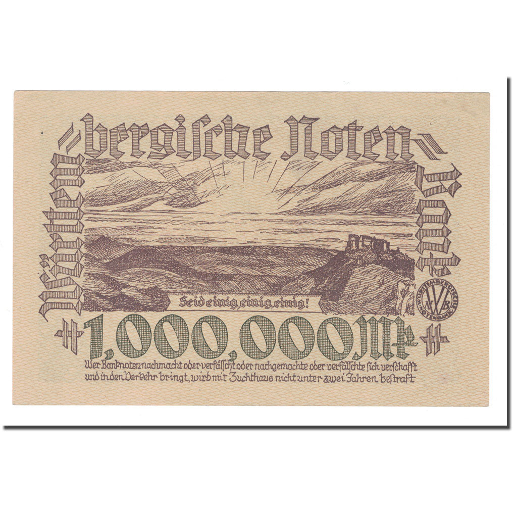 Banknote, German States, 1 Million Mark, 1923, 1923-08-01, KM:S987, UNC(63)