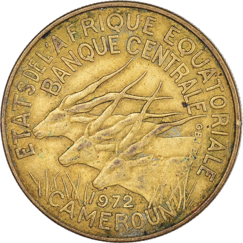 Münze, Äquatorial Afrikanische Staaten, 25 Francs, 1972