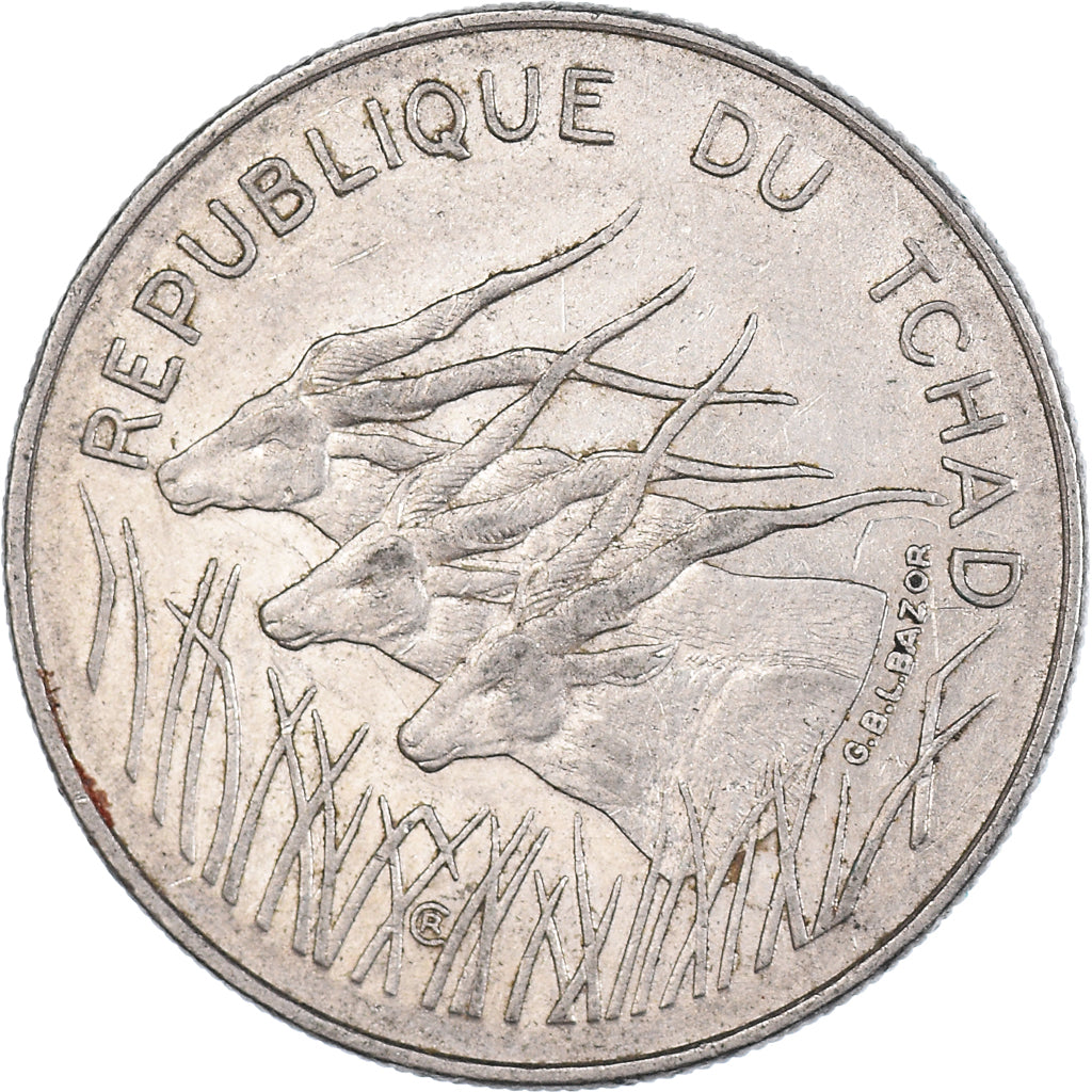 Coin, Chad, 100 Francs, 1972