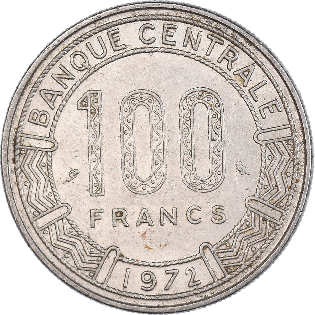 Coin, Chad, 100 Francs, 1972