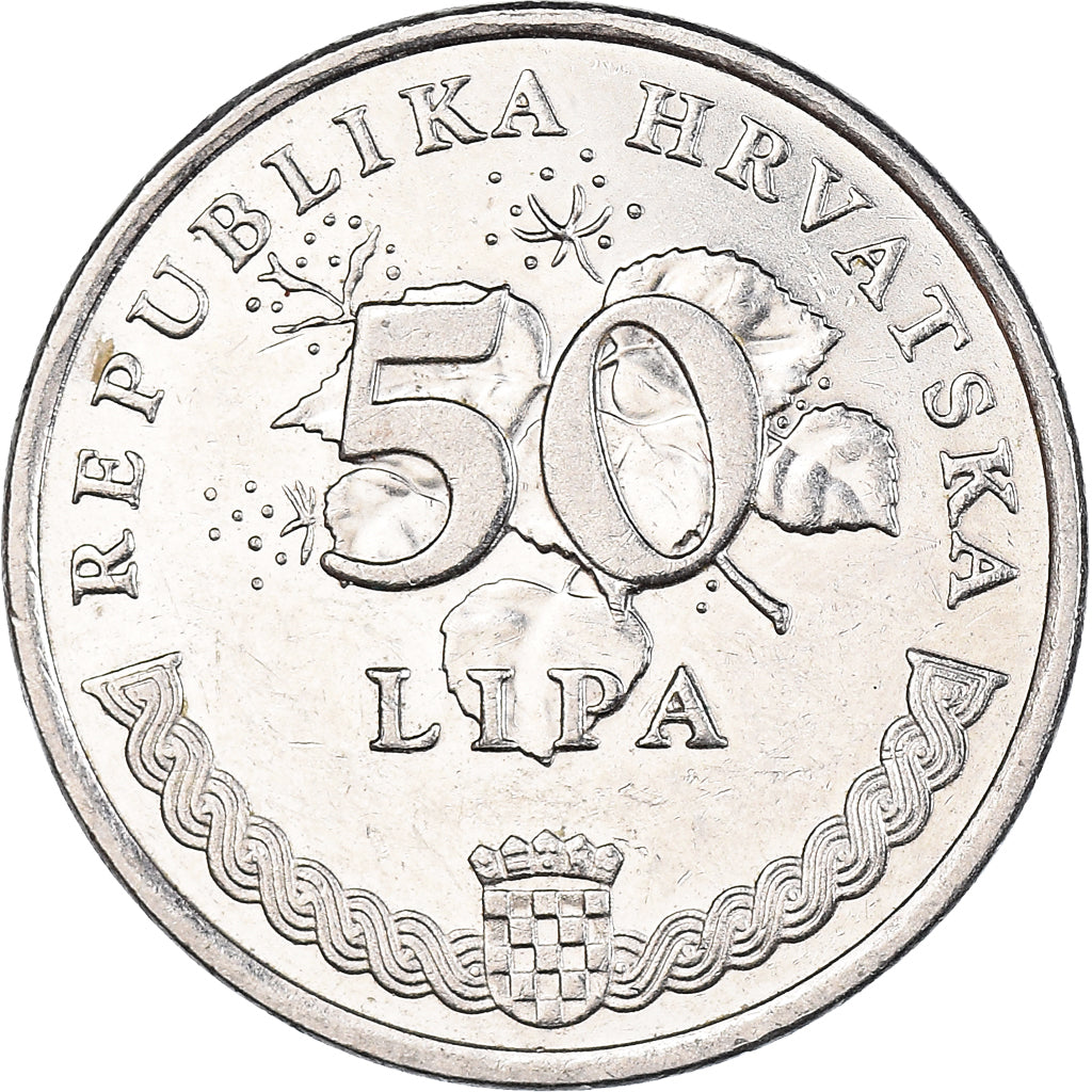 Moeda, Croácia, 50 Lipa, 2001