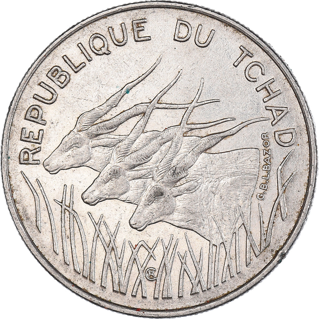 Moneda, República Centroafricana, 100 Francs, 1972