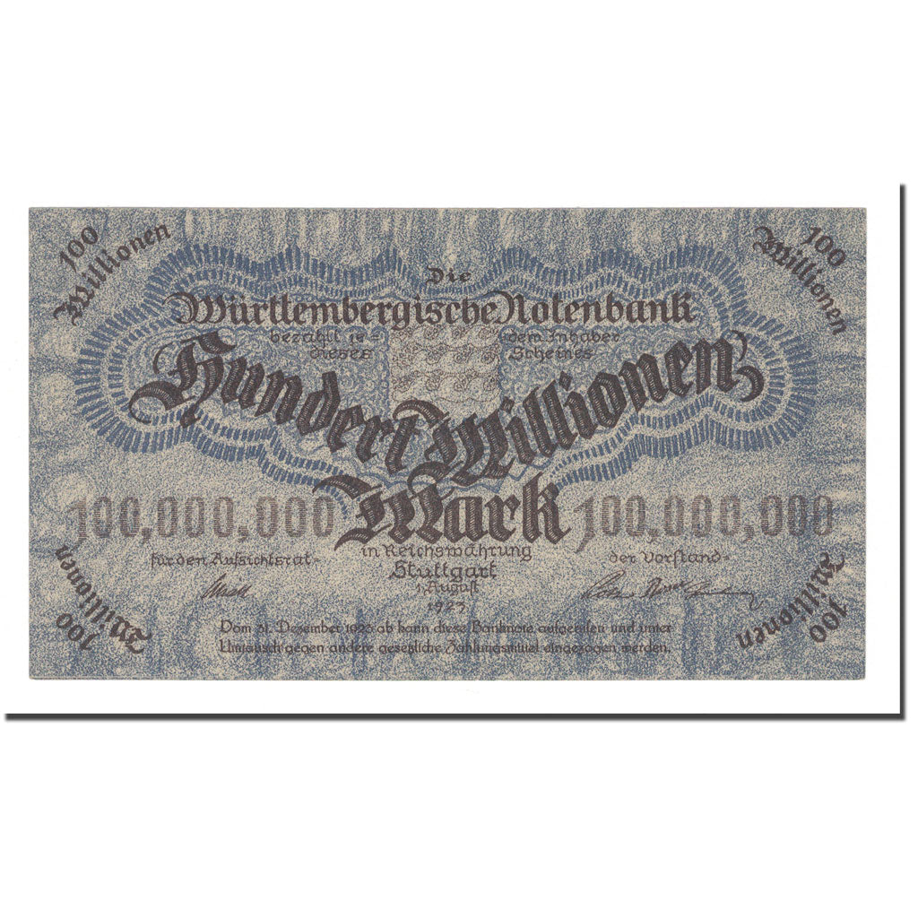 Banknote, German States, 100 Millionen Mark, 1923, 1923-08-01, KM:S989