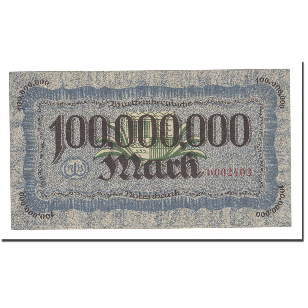 Banknote, German States, 100 Millionen Mark, 1923, 1923-08-01, KM:S989