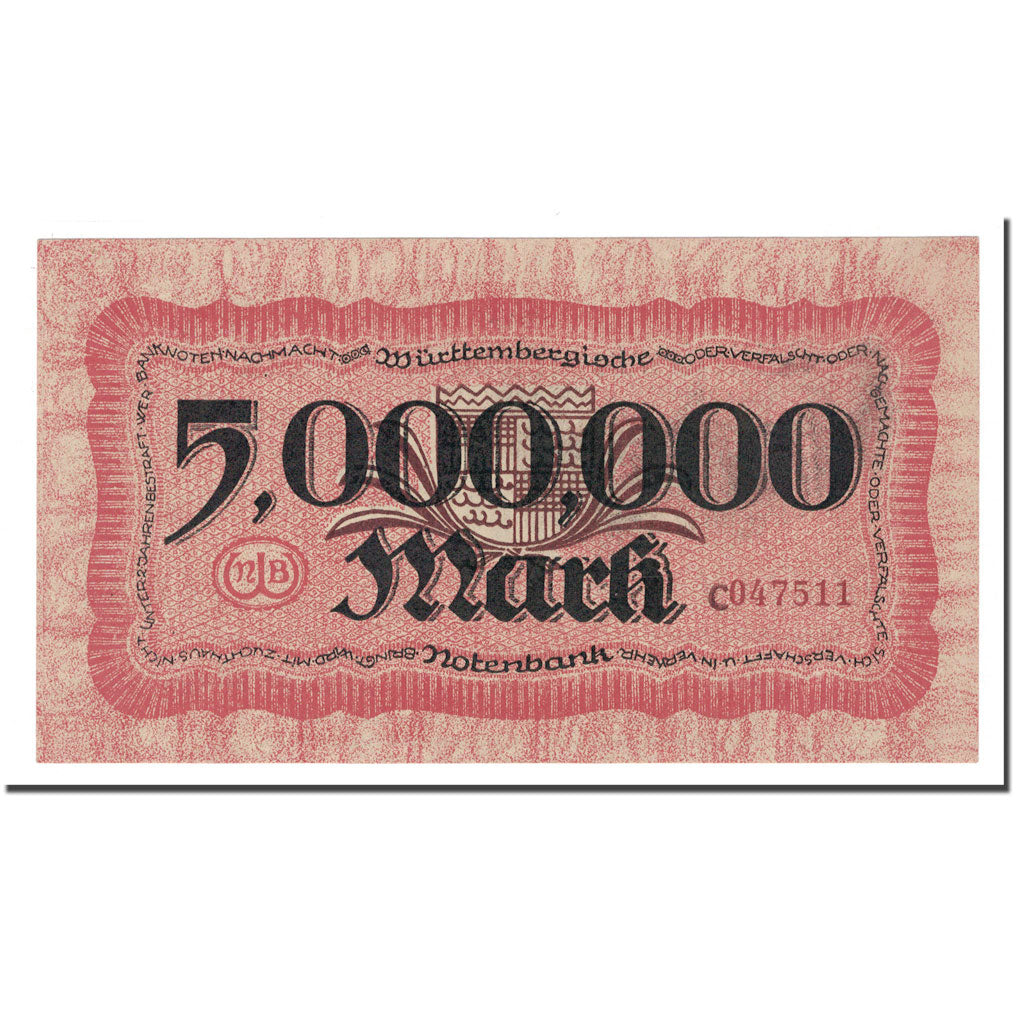 Billet, Etats allemands, 5 Millionen Mark, 1923, 1923-08-01, KM:S988, NEUF