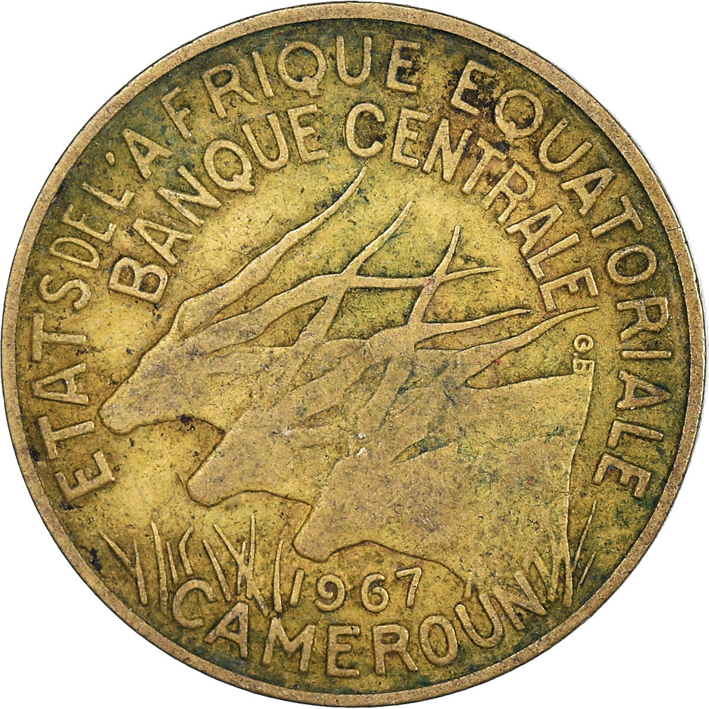Monnaie, États de l'Afrique équatoriale, 5 Francs, 1967