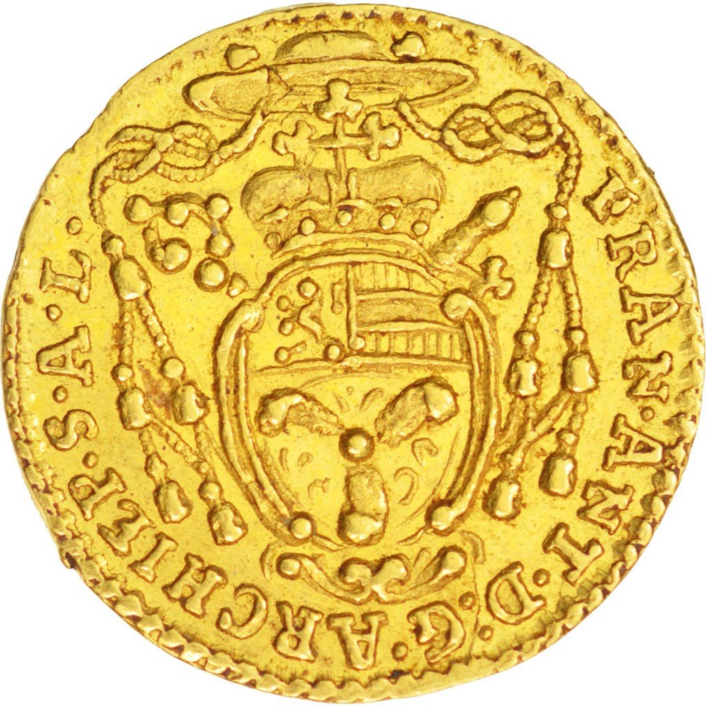 AUSTRIAN STATES, 1/4 Ducat, 1725, KM #297, AU(55-58), Gold, 0.86