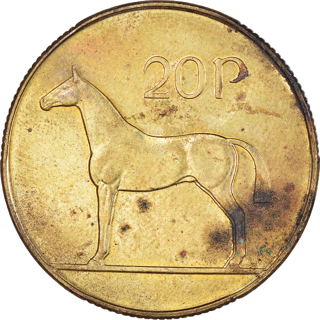 Moneda, Irlanda, 20 Pence, 1995