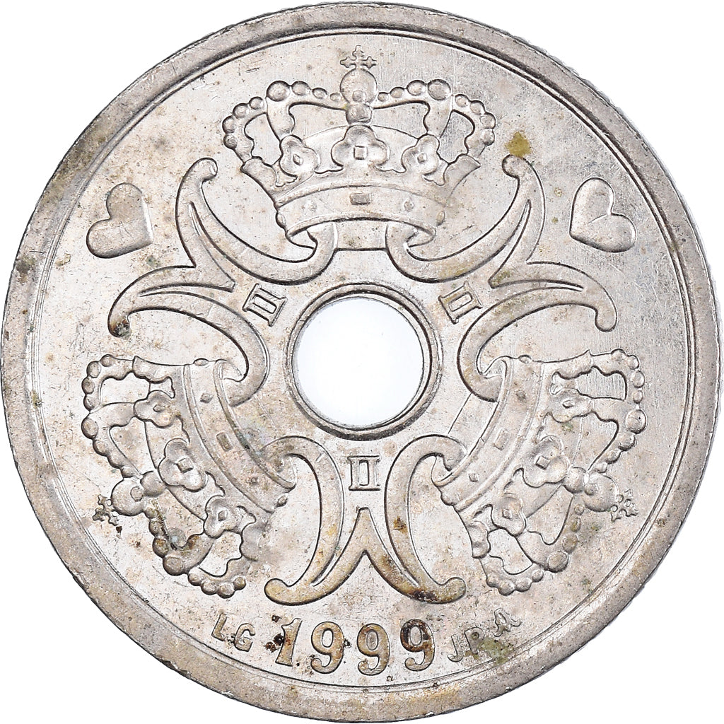 Munten, Denemarken, 2 Kroner, 1999
