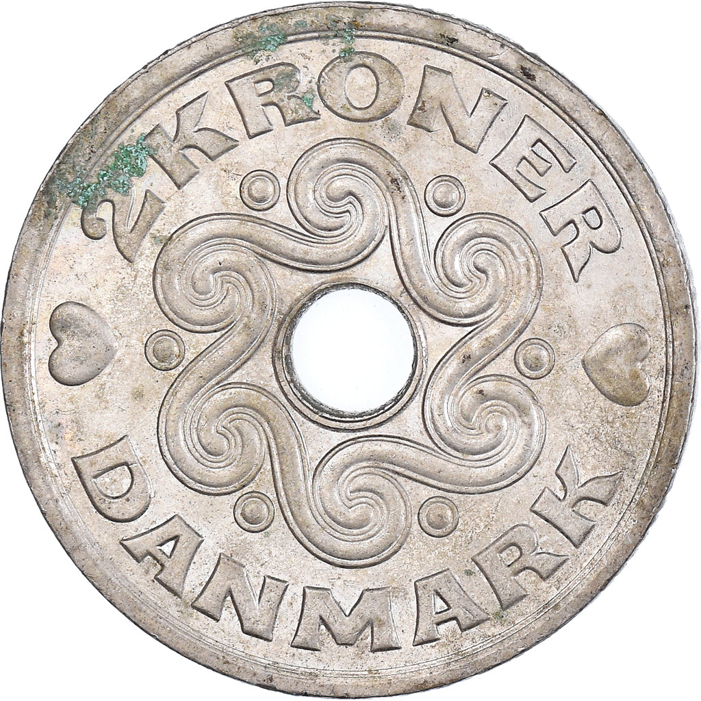 Munten, Denemarken, 2 Kroner, 1999