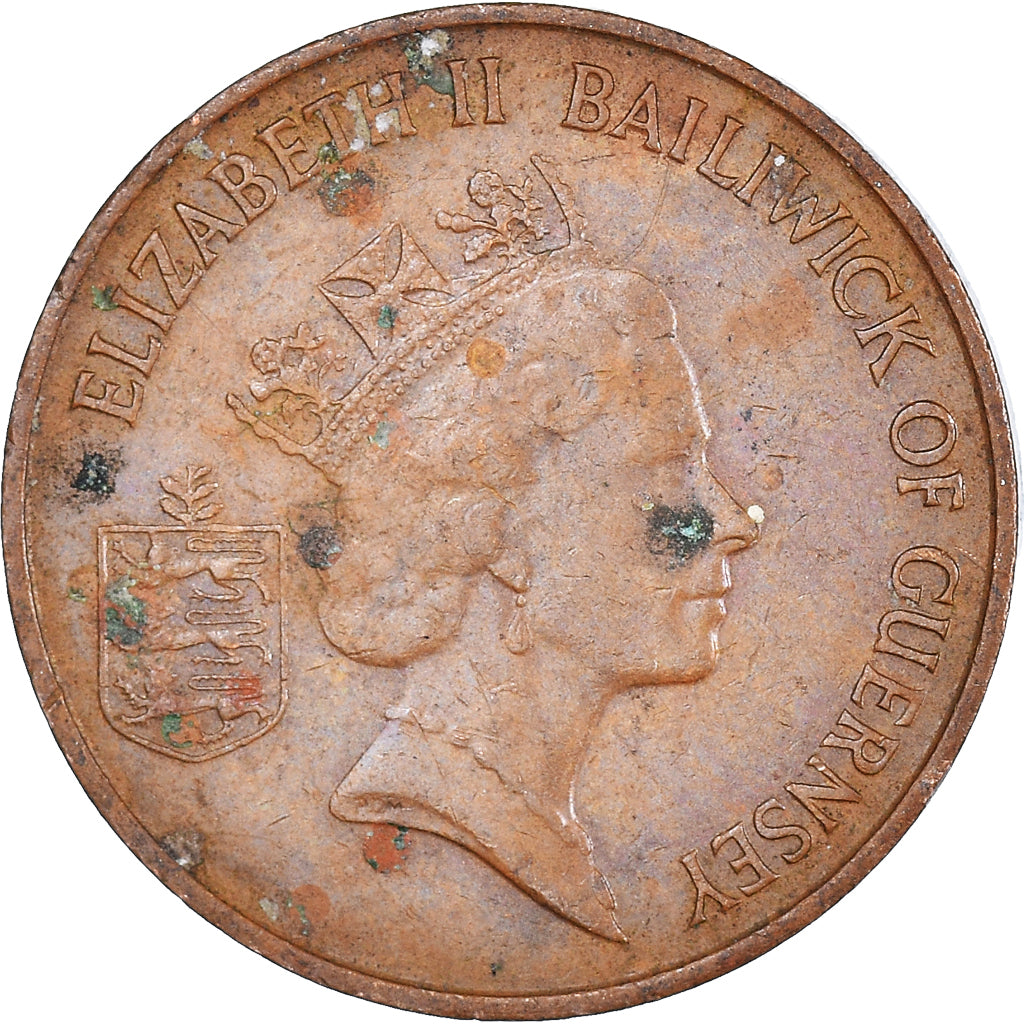 Coin, Guernsey, Penny, 1986