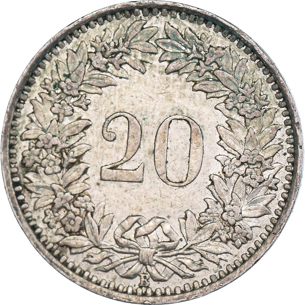 Moneta, Szwajcaria, 20 Rappen, 1945