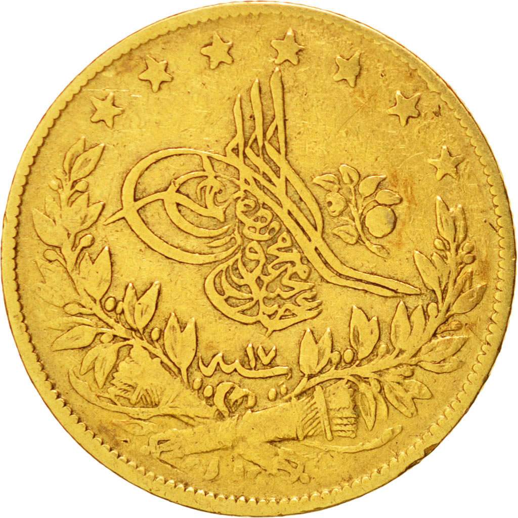 TURKEY, 100 Kurush, 1855, Qustantiniyah, KM #679, EF(40-45), Gold, 7.08