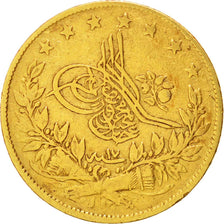 TURKEY, 100 Kurush, 1855, Qustantiniyah, KM #679, EF(40-45), Gold, 7.08