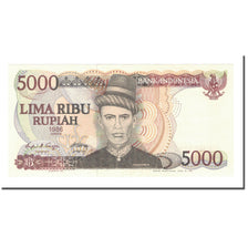 Banknote, Indonesia, 5000 Rupiah, 1986, KM:125a, AU(55-58)