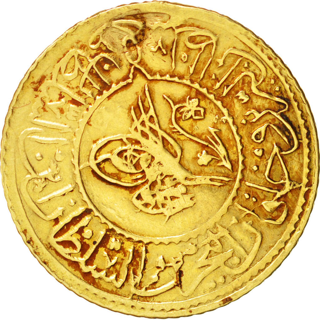 TURKEY, Rumi Altin, 1821, Qustantiniyah, KM #616, VF(30-35), Gold, 23, 2.26