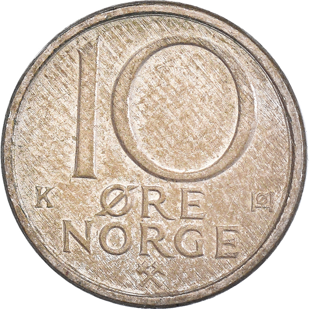 Moneta, Norwegia, 10 Öre, 1982