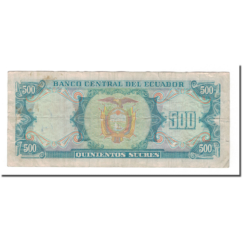 Banknote, Ecuador, 500 Sucres, 1984, 1984-09-05, KM:124a, VF(20-25)