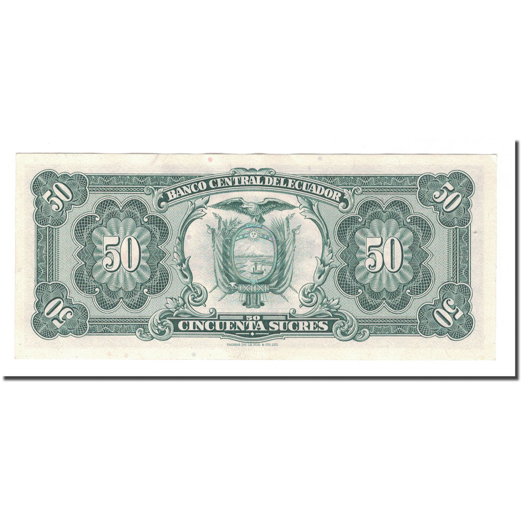 Banknote, Ecuador, 50 Sucres, 1982, 1982-08-20, KM:116e, AU(50-53)