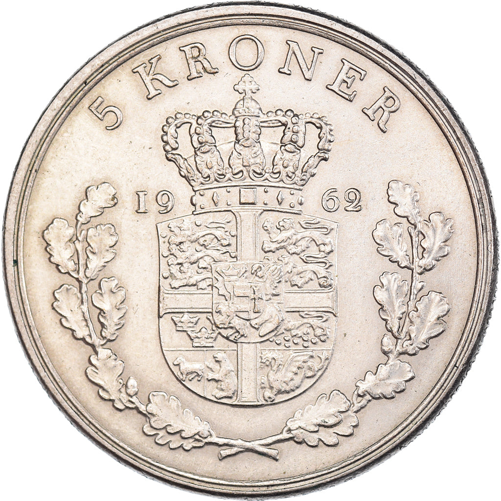 Monnaie, Danemark, 5 Kroner, 1962