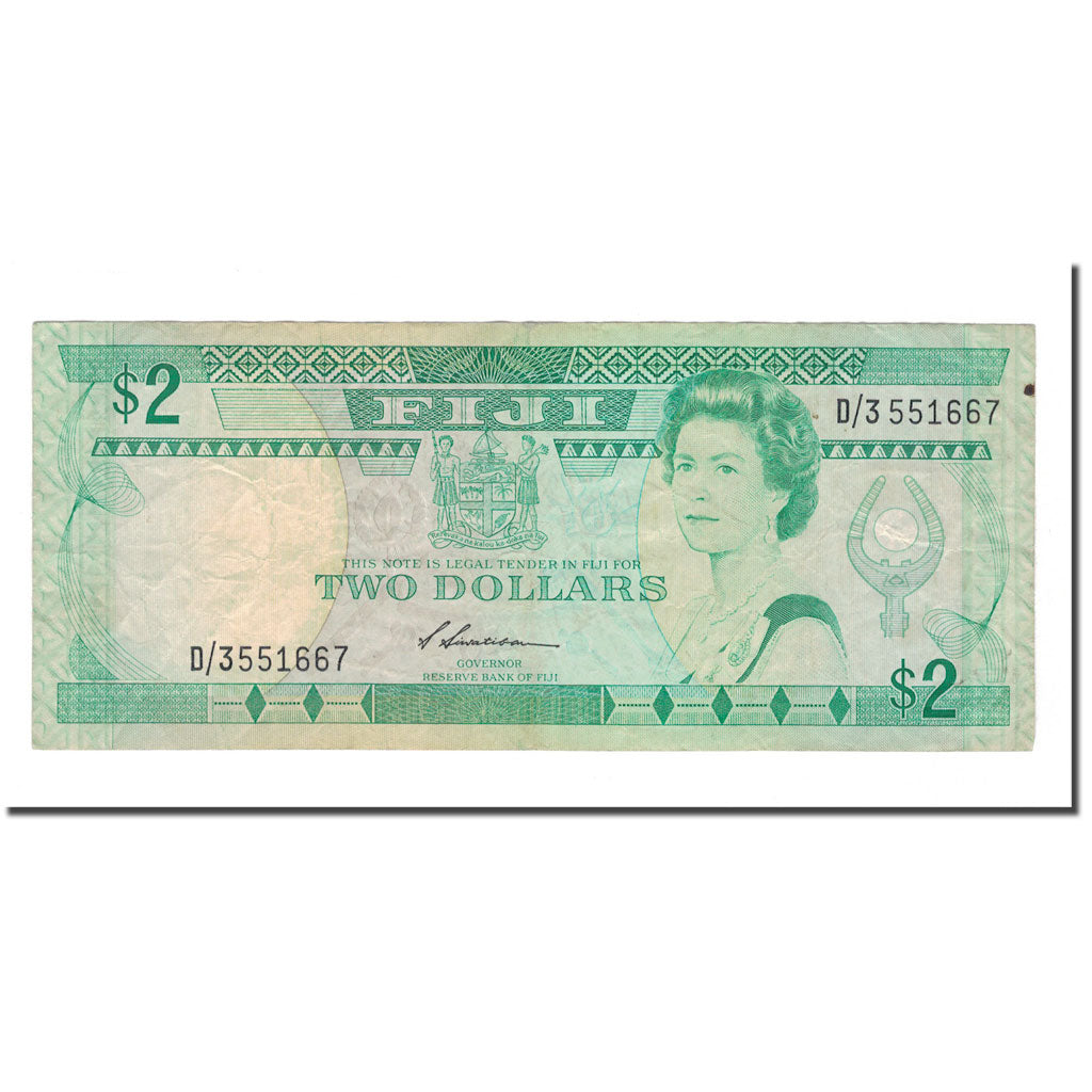 Banknote, Fiji, 2 Dollars, 1988, KM:87a, VF(20-25)