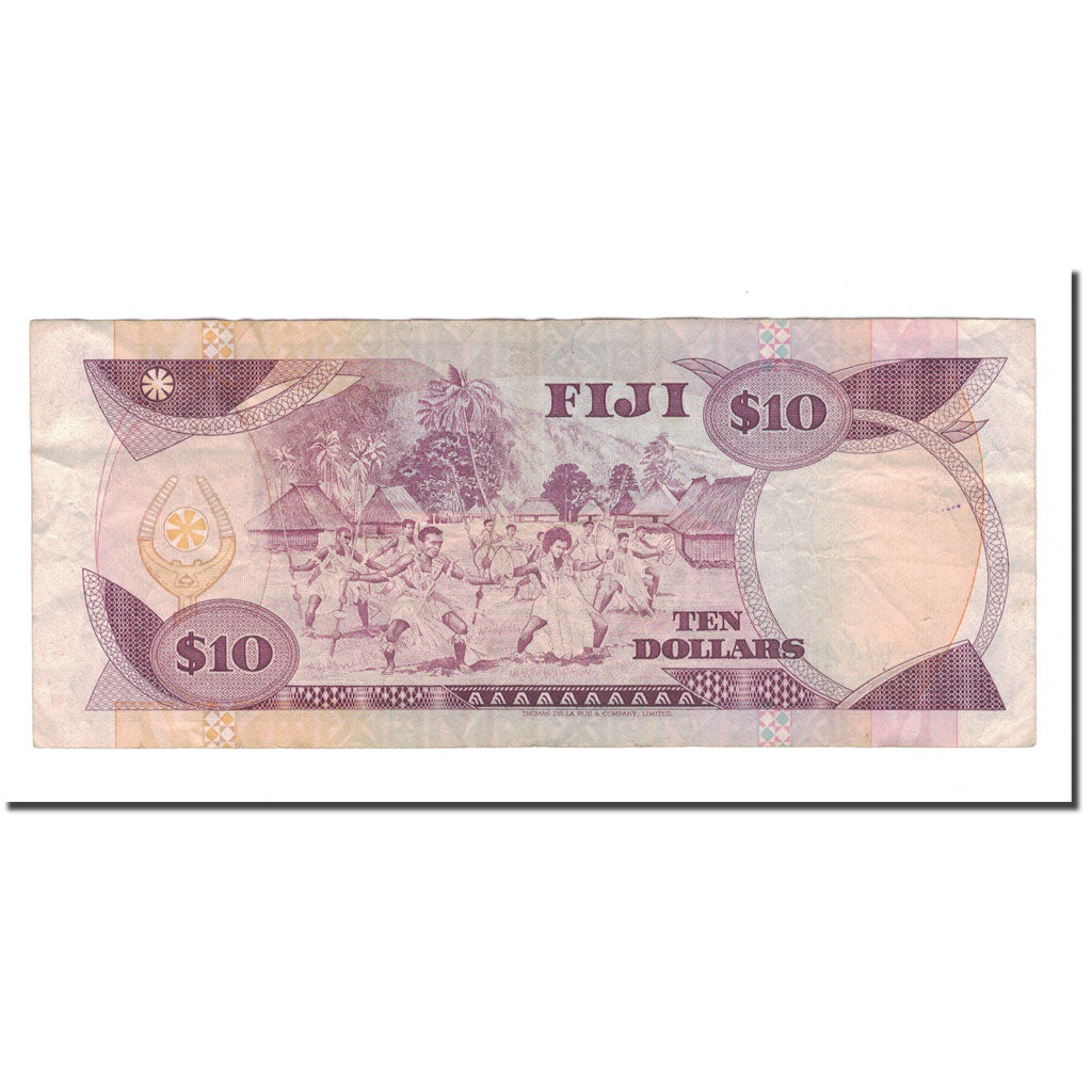 Banknote, Fiji, 10 Dollars, Undated (1980), KM:79a, VF(20-25)
