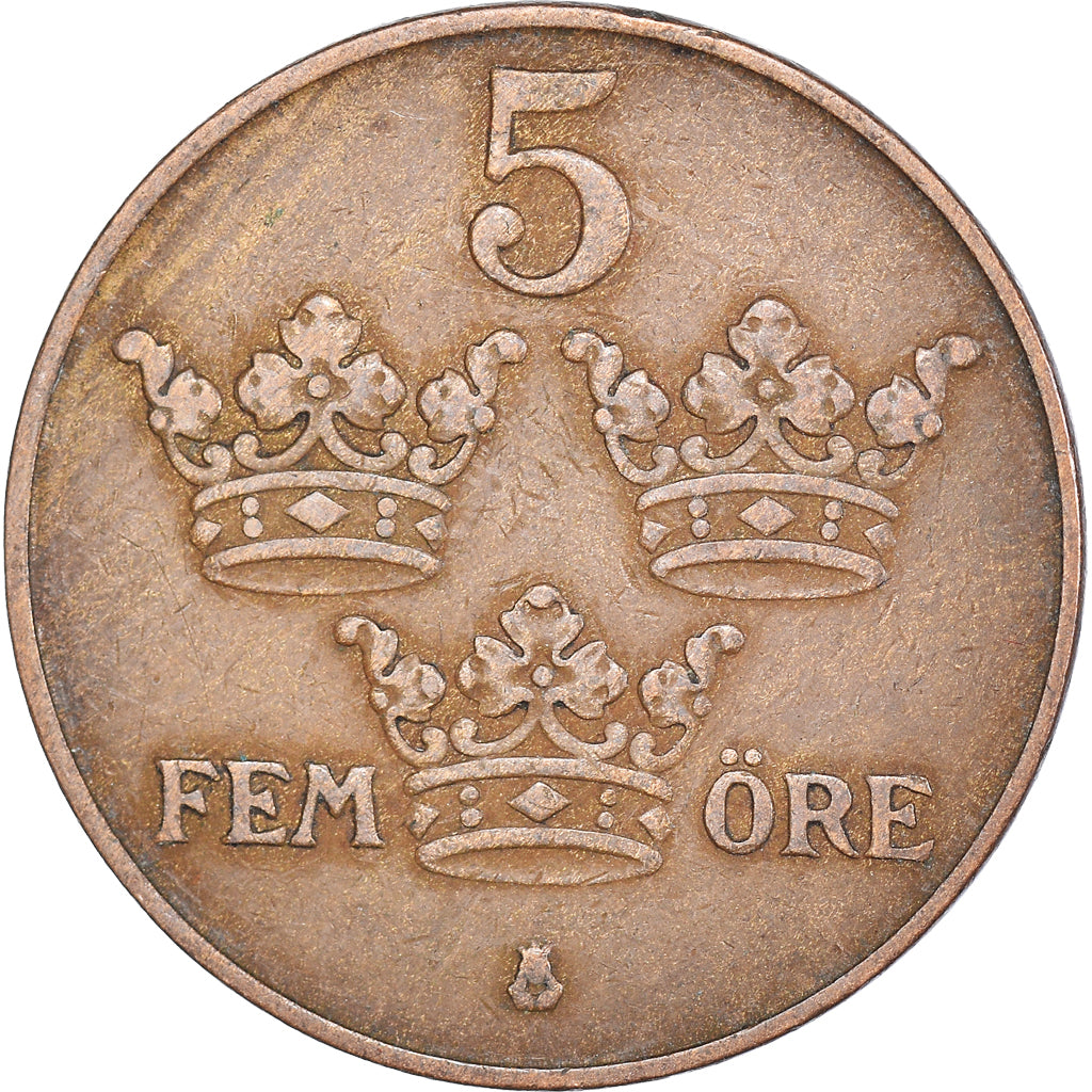 Coin, Sweden, 5 Öre, 1937