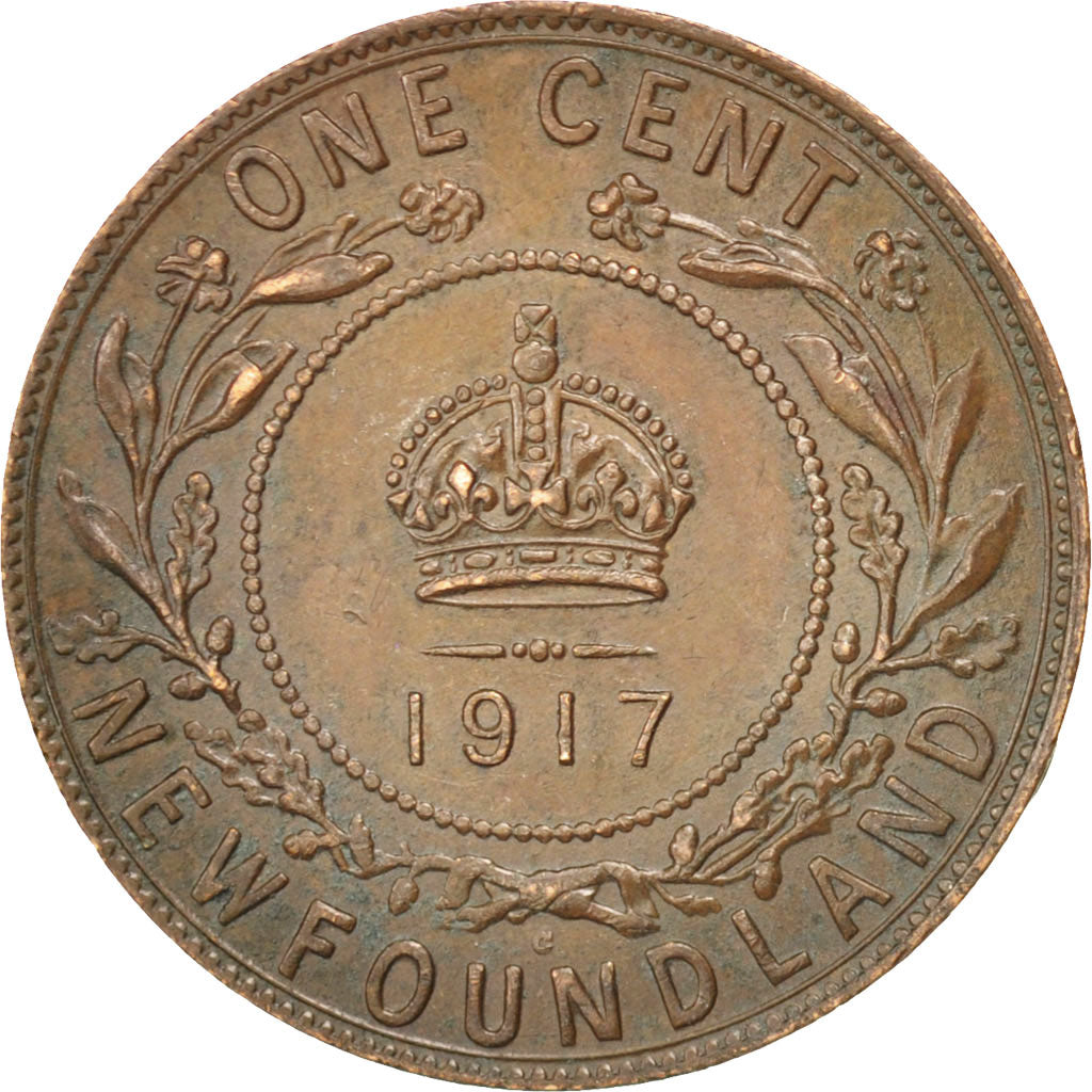 NEWFOUNDLAND, Large Cent, 1917, KM #16, EF(40-45), Bronze, 5.69