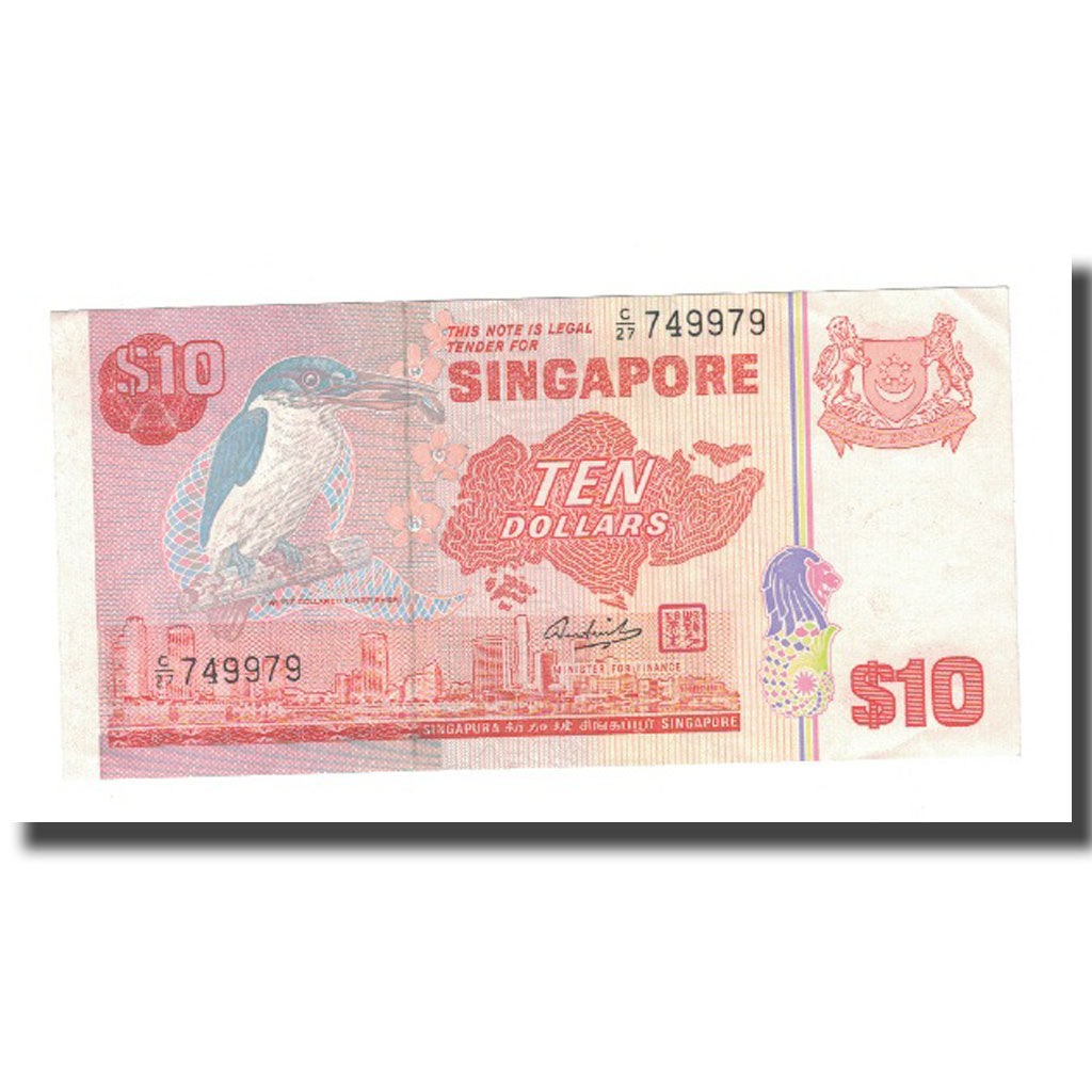 Banknote, Singapore, 10 Dollars, 1976, KM:11b, EF(40-45)
