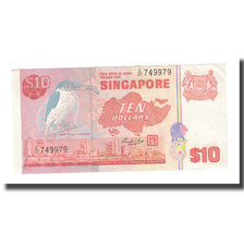 Biljet, Singapur, 10 Dollars, 1976, KM:11b, TTB