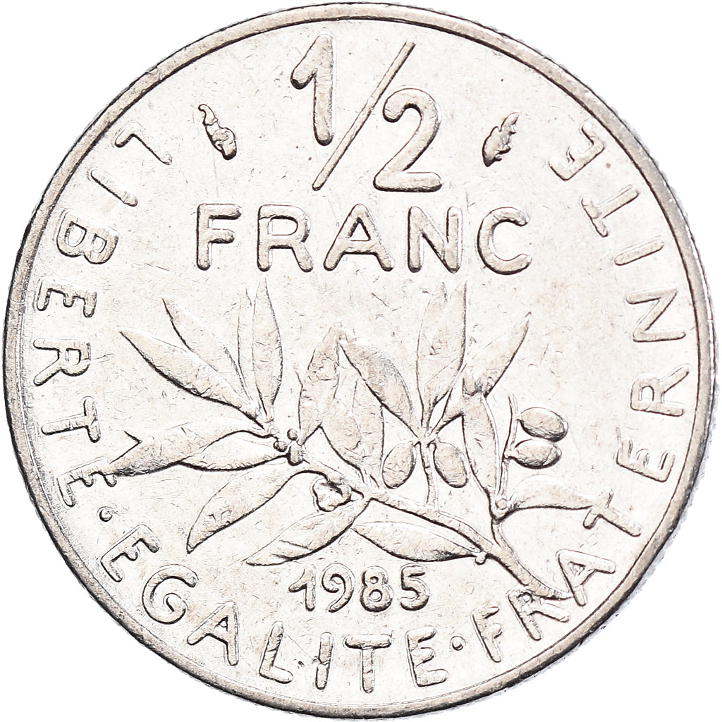 Munten, Frankrijk, 1/2 Franc, 1985
