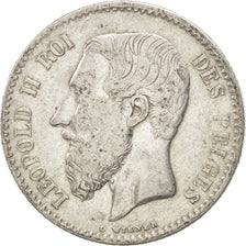BELGIUM, Franc, 1869, KM #28.1, VF(30-35), Silver, 4.88